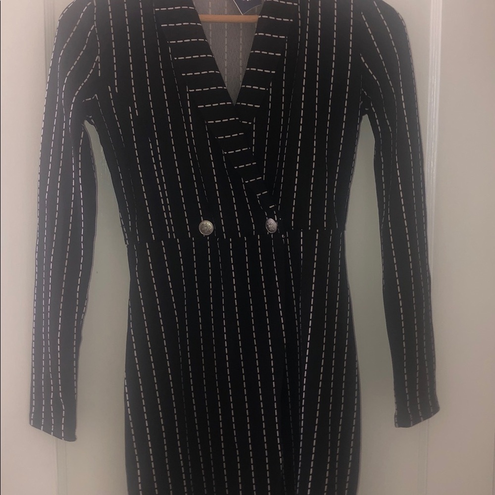 Blazer dress Size Small black pinstripe